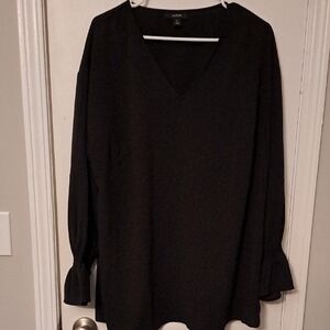Alfani Black Bell Sleeve Blouse 2x